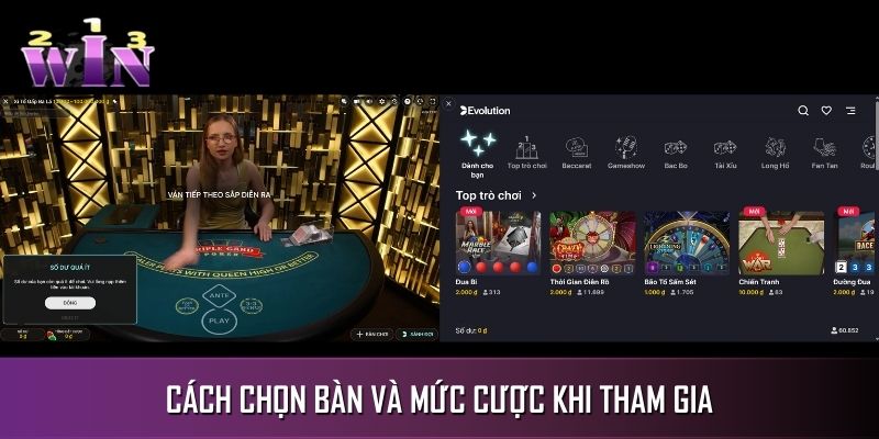 Hướng dẫn chọn bàn và mức cược phù hợp Hướng dẫn chọn bàn và mức cược phù hợp