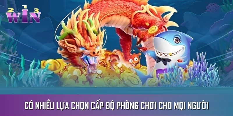 Có nhiều lựa chọn cấp độ phòng chơi cho mọi người Có nhiều lựa chọn cấp độ phòng chơi cho mọi người